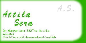 attila sera business card